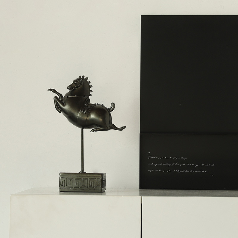 Furniture soft resin crafts horse interior home design accessories living room decoration antique running horse customization
