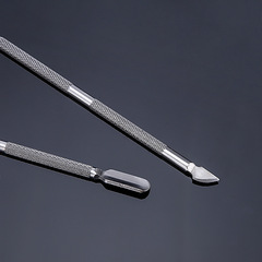 Steel nail remover, stainless steel dead skin pusher, double-headed nail polisher, removes dead skin, removes nail polish, glue, manicure tool