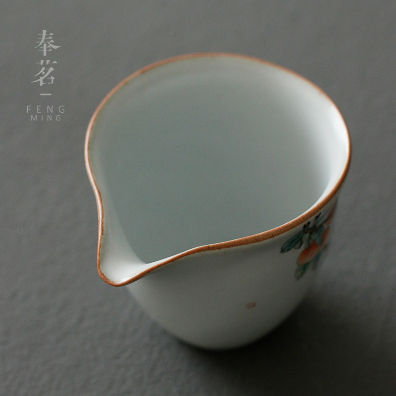 Fengqiyue Blanco horno Ru pieza abierta Taza Feria de cerámica vintage té mariscos juego de té Kung Fu juego de té ceremonia del té accesorios taza uniforme