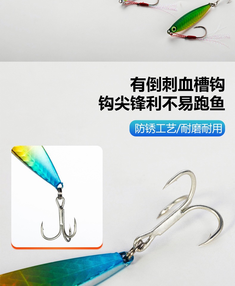 Flutter Jigging Spoon Fishing Lure Spinner Baits Fresh Water Bass Swimbait Tackle Gear