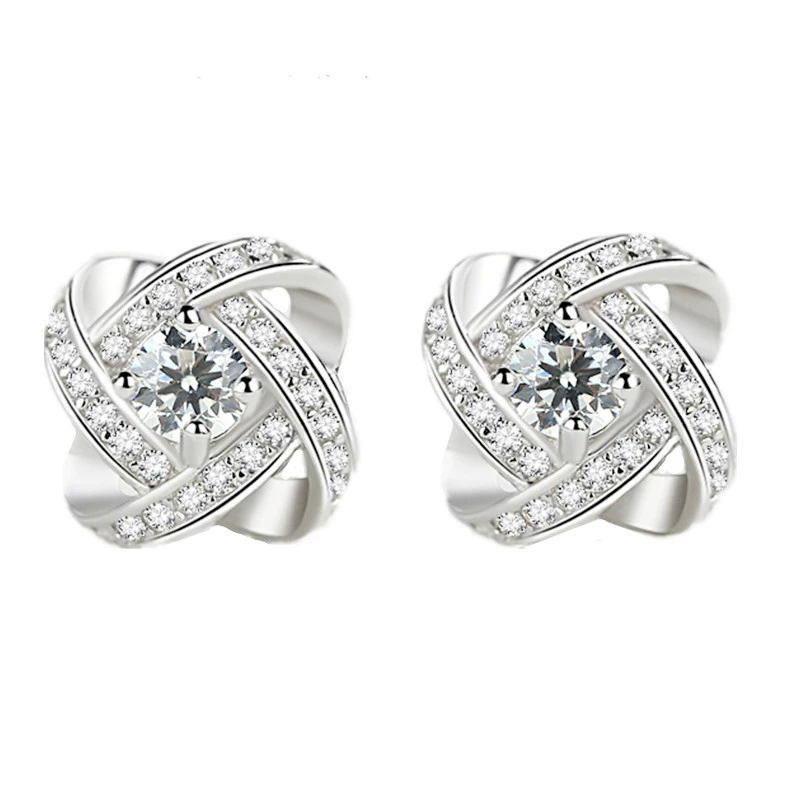 Earrings, universal accessory, silver 925 sample, flowered, wholesale, Korean style, 925 sample silver