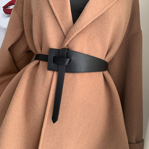 Wholesale new coat belt for women, simple and versatile knotted belt, waist slimming, retro trendy girdle