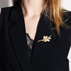 Accessory, fashionable fresh brooch lapel pin, flowered, simple and elegant design