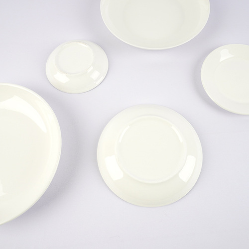 Manufacturer wholesale white ceramic water dish four-inch five-inch eight-inch calligraphy ink dish watercolor painting pigment palette