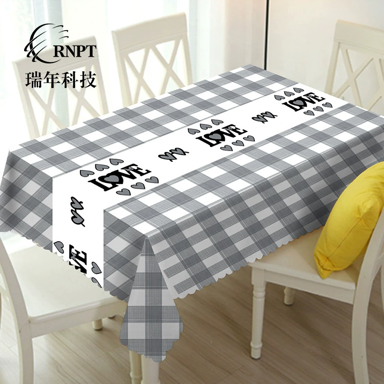 RNPT Ruinan [Новый продукт Горячая продажа] Скатерть в клетку с буквами европейская прямоугольная скатерть из ПВХ водонепроницаемая скатерть