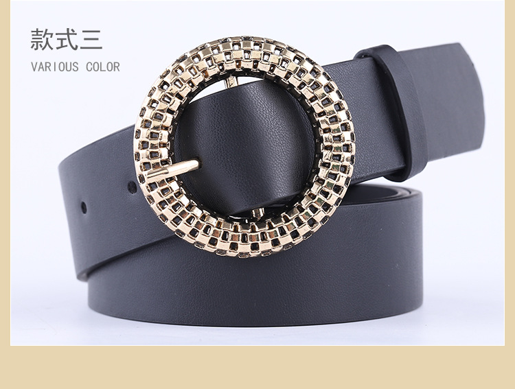 New Punk Belt Ladies Fashion Buckle Combination Wide Belt Casual Decorative Belt Women Wholesale Nihaojewelry display picture 12