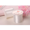 Elastic fishing line, crystal, woven white silk threads handmade, knit yourself