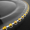 33CM Glass Golden bead plate Spot a piece of European Fashion Western Category Plate Fruit and Vegetable Salad