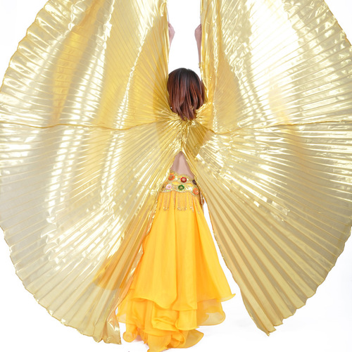 Slit gold wings, belly dance wings, belly dance slit gold wings and silver wings, belly dance props and accessories