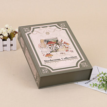 可定做文艺复古礼品盒 翻盖精美硬纸板盒 零食巧克力包装纸盒定制