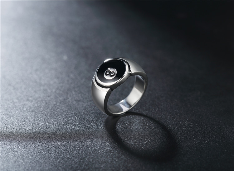 Daily Occasion Stainless Steel Material Classic Style Number Stainless Steel Men's Rings