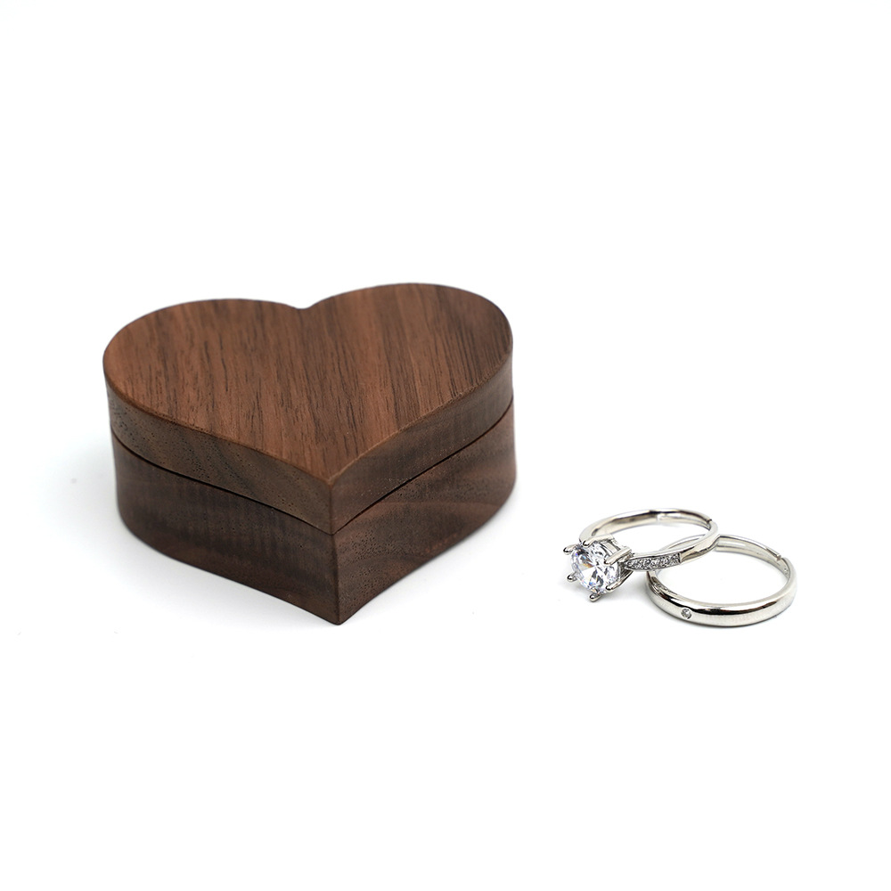 36g Weight Jewelry Boxes Classification 1 Piece Quantity Holiday, Daily Occasion Wood Material Heart Shape, Solid Color Pattern Vintage Style Style 1 Piece Wood Vintage Style Holiday Daily Heart Shape Solid Color Jewelry Boxes 2