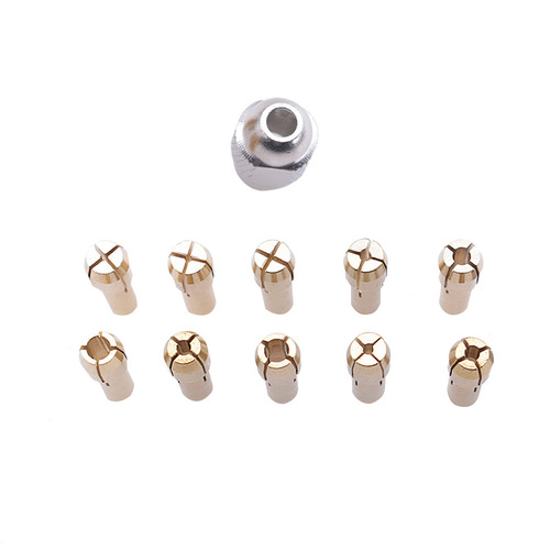 11-piece set of brass chuck micro electric drill self-tightening drill chuck factory sales electric grinding copper sandwich small motor tool accessories