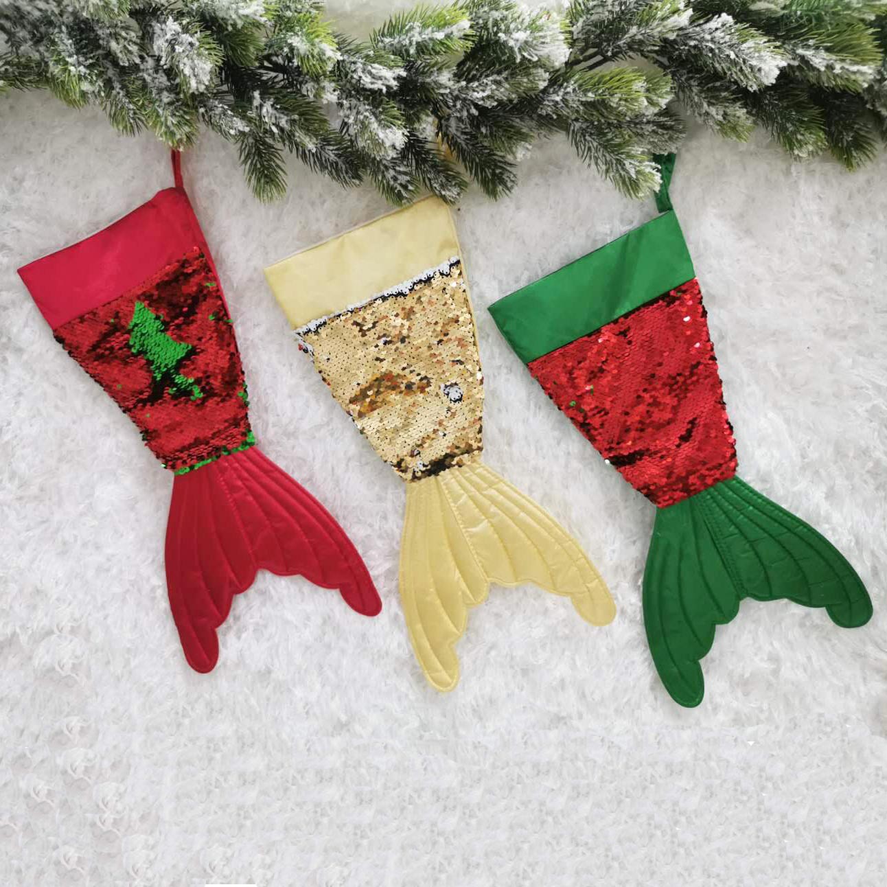 Christmas Fashion Fish Tail Sequin Cloth Party Hanging Ornaments display picture 1