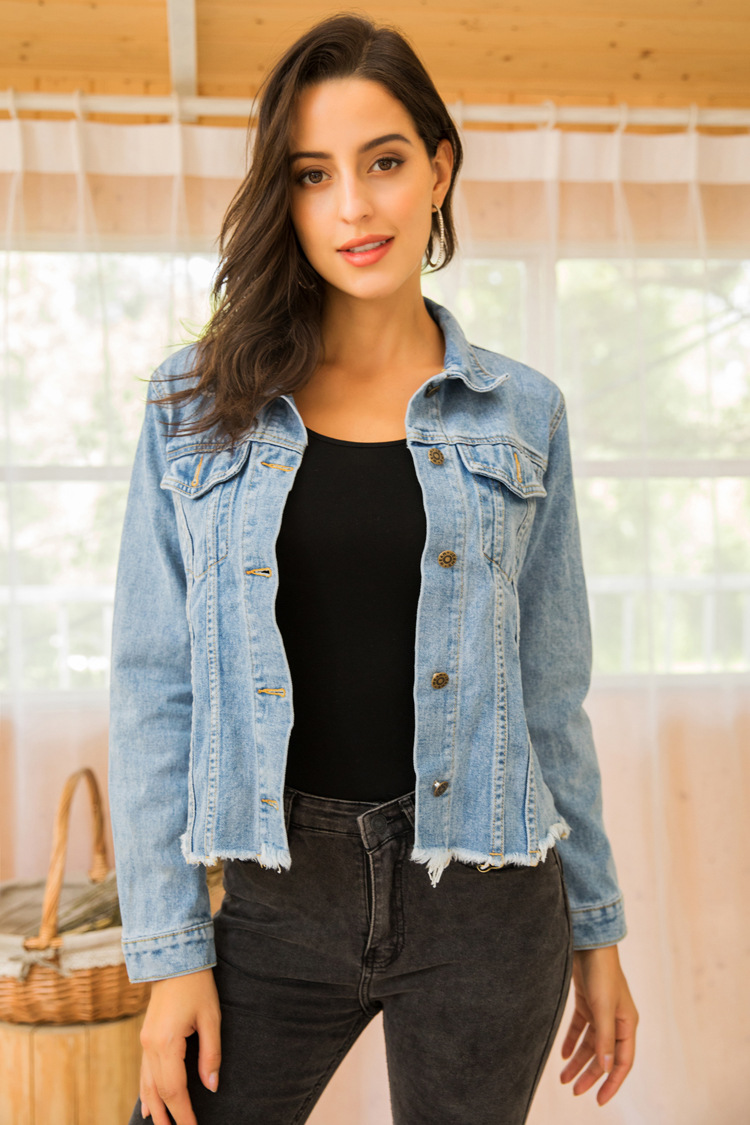 loose short denim jacket   NSSY9491