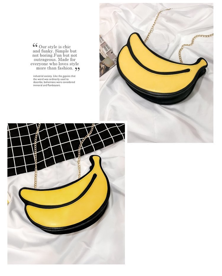 fashion funny banana chain oneshoulder messenger bagpicture1