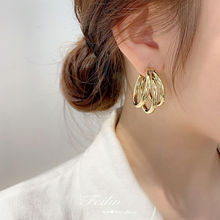 耳环女气质韩国东大门2020年新款潮网红圆圈S925银针耳钉耳饰女士