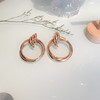 Fashionable accessory, glossy earrings, wholesale, simple and elegant design, punk style, European style