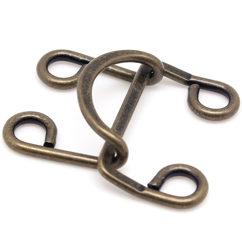 Поставка spot медь -кольцо крючок ветер хроника пряжка юбка пальто с черным шнуром пряжки