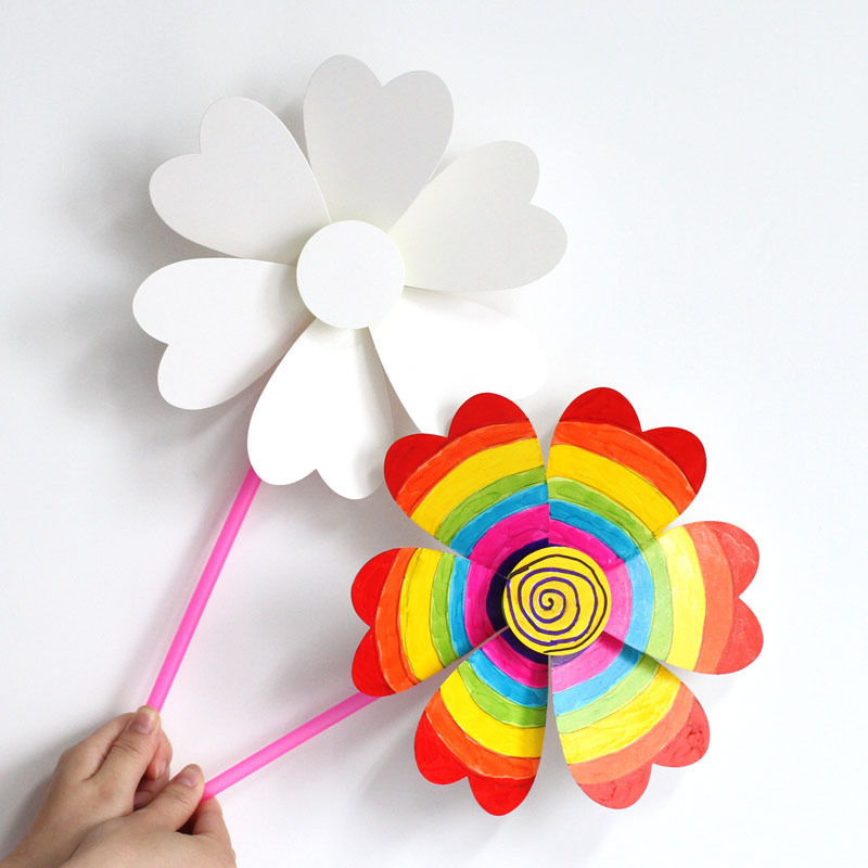Children's blank painting DIY windmill kindergarten creative handmade art painting materials graffiti toys