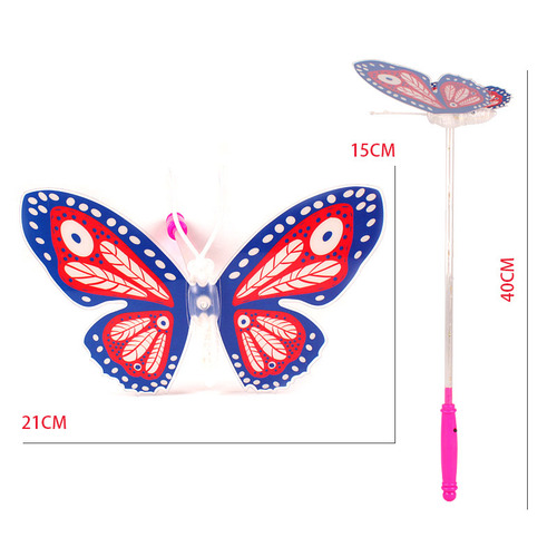 New butterfly flash fairy wand children's luminous toy street stall drainage wave ball star sky ball magic wand