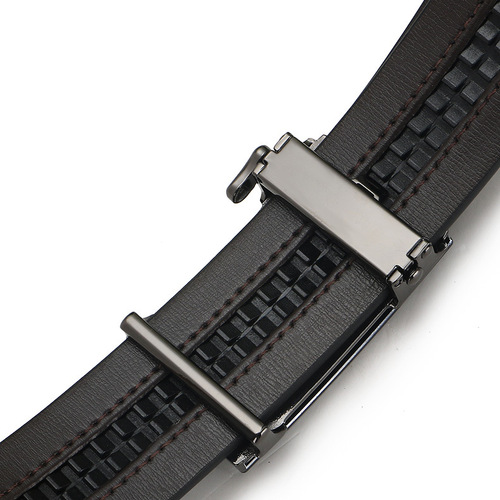 Dulilu inner wear automatic buckle belt men's genuine leather belt cowhide Korean style casual men's belt wholesale