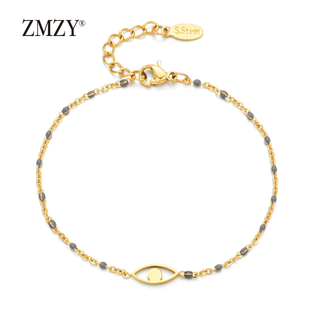 5g Weight Bracelets Classification 1 Piece Quantity Modern Style Eye Titanium Steel Enamel Bracelets
