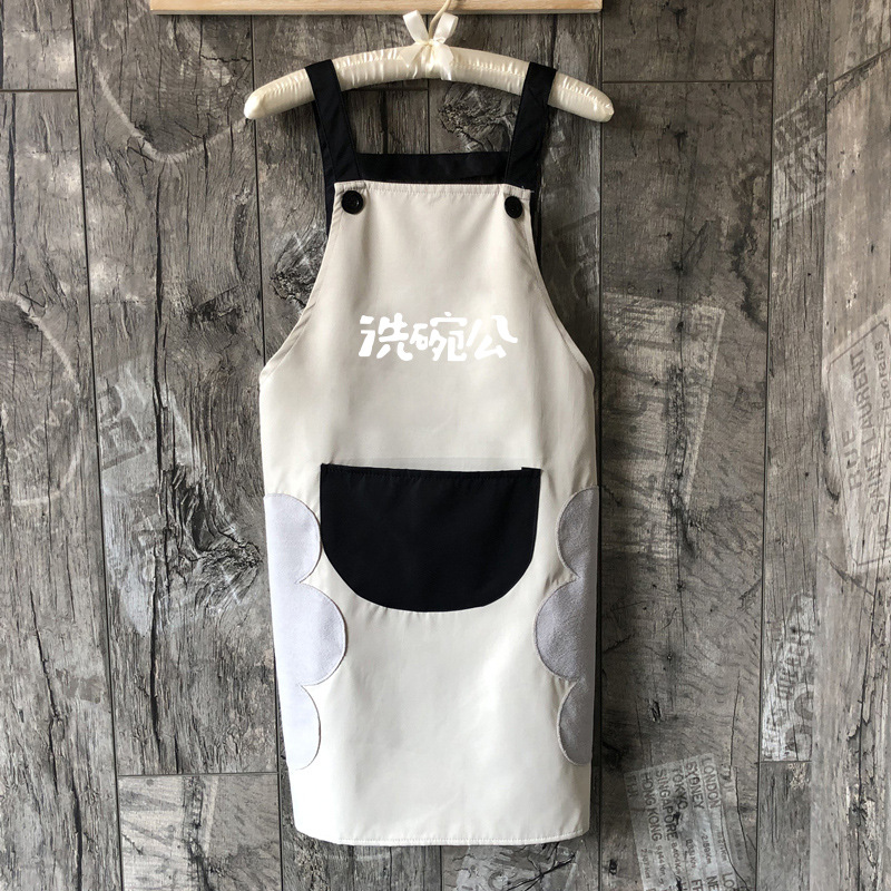 Verano estilo japonés borrable piscina logo impresión delantal hogar cocina estilo coreano moda ropa de cocina creativa