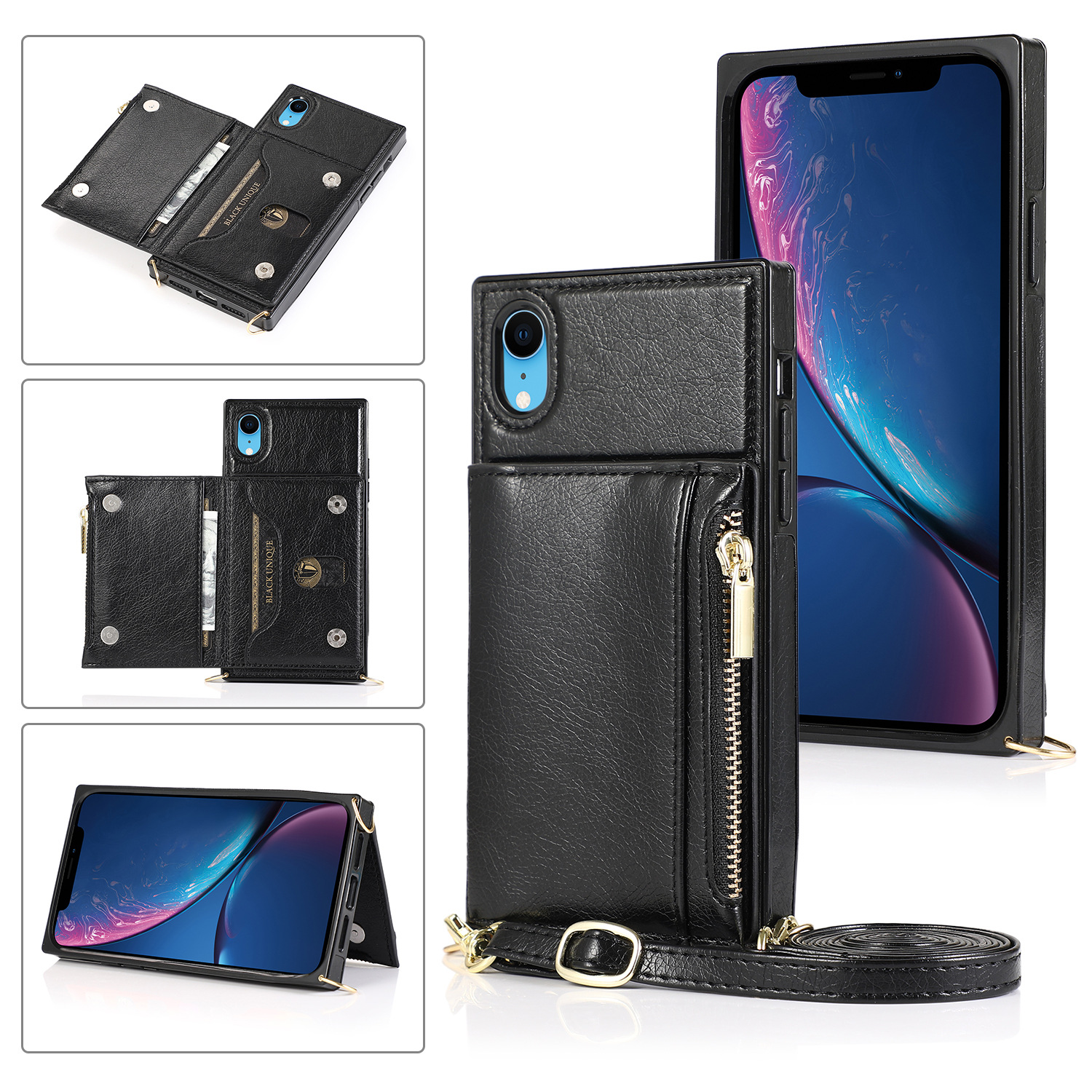 Crossbody Phone Case For Iphone 13 Wallet Protective Leather Cover_voghion.com