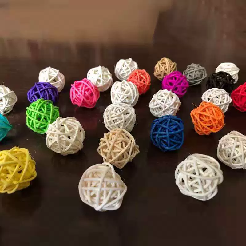 Оригинальный цветной ротанговый мяч попугай грызущий игрушка мяч для домашних животных птичья лапка/лапка ловушка под игрушку попугай