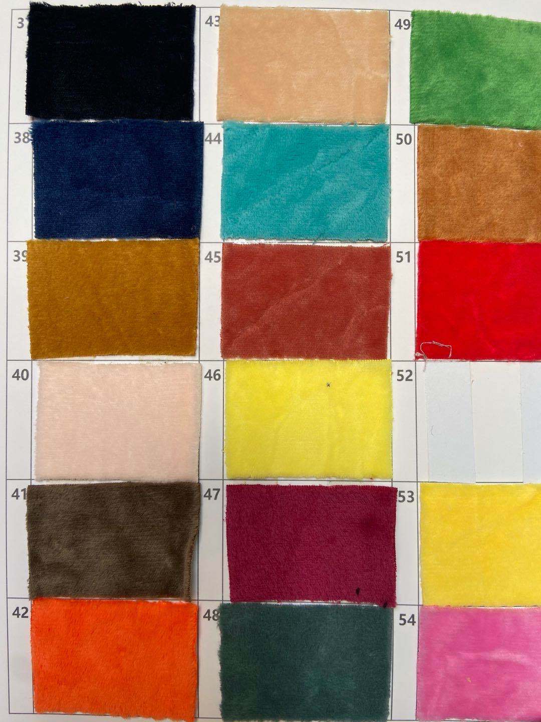 Grueso cristal super suave tela de felpa corta 1,5 lana super suave ropa de peluche de juguete tela de almohada en stock al por mayor