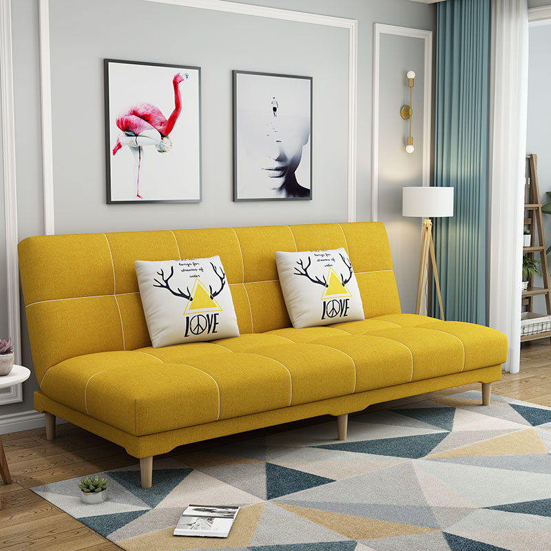 Small apartment sofa Rental Foldable Sofa bed Dual use bedroom simple and easy sofa a living room Lazy man Fabric art sofa