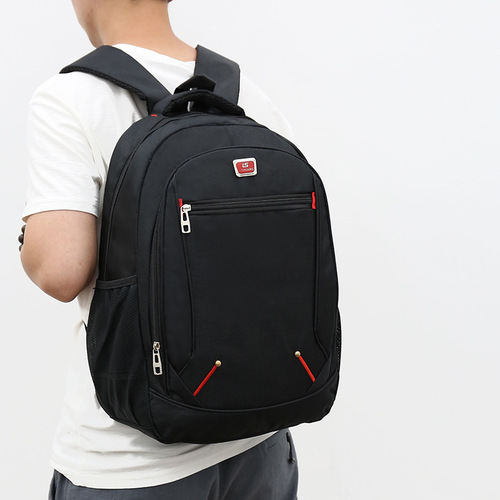 Manufacturer printed logo Oxford cloth computer bag student bag large capacity 15.6 inch outdoor travel bag wholesale