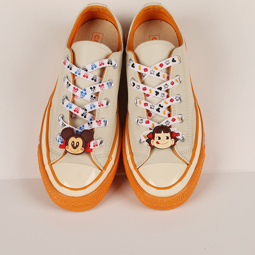 Boot Couple Printed Shoelaces Children's Shoelaces Trendy High-Top Low-Top Flat Shoelaces