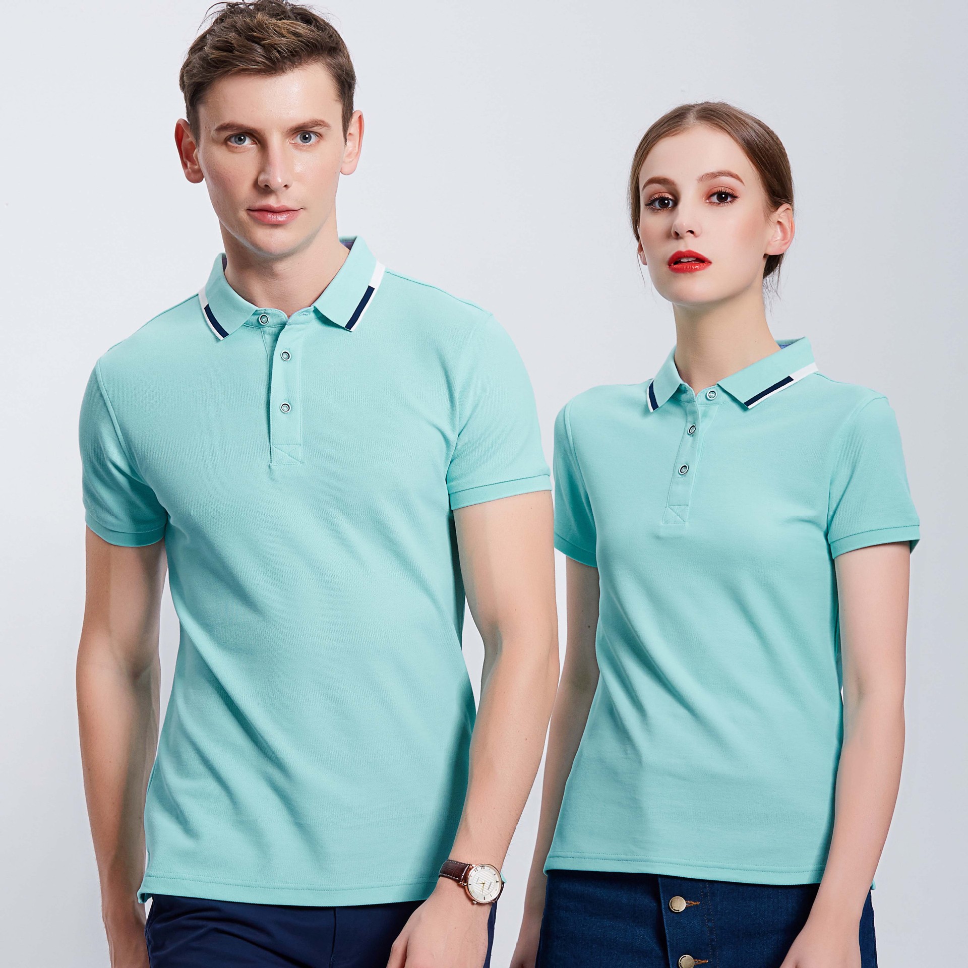 Korean collar Mingjiang 9088 Summer short sleeves POLO Printing enterprise coverall T-shirt customized LOGO