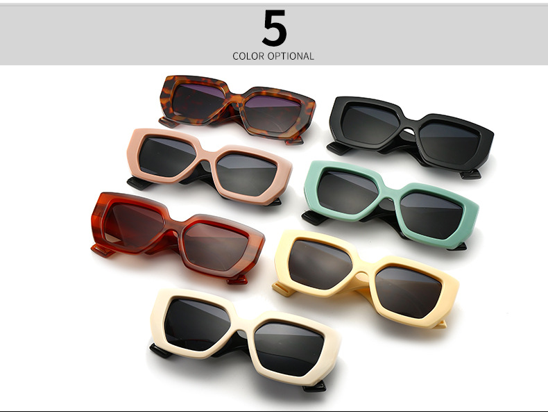 European And American Geometric Contrast Color Retro High-end Sunglasses display picture 2