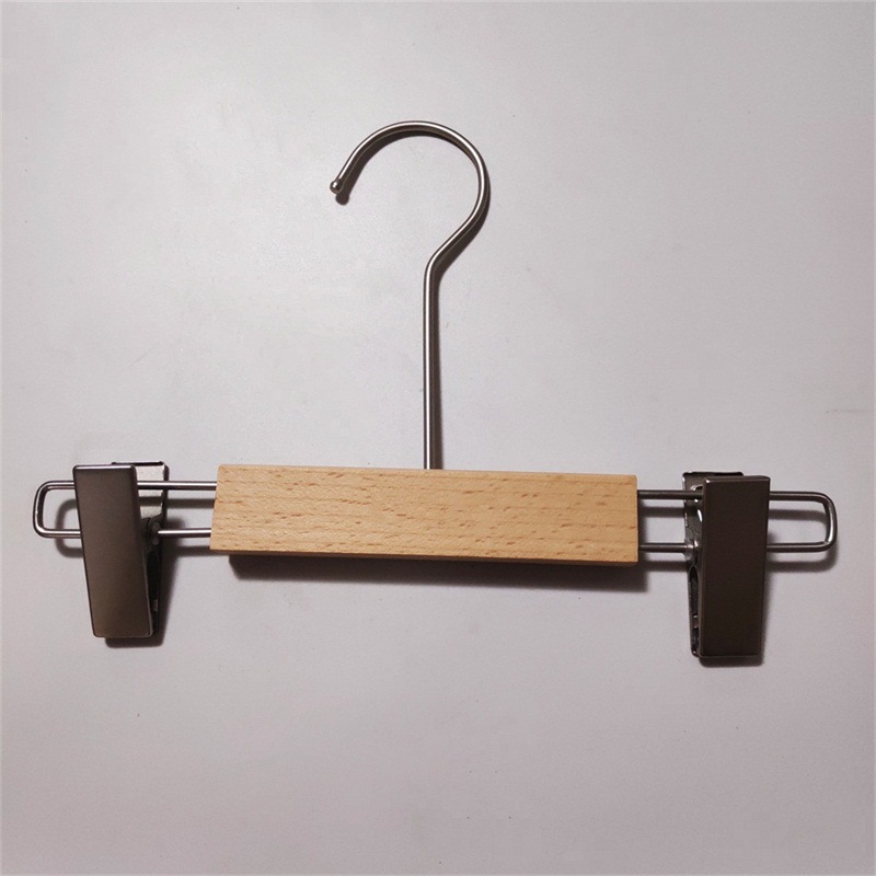 儿童木衣架童装店无漆实木裤架婴幼儿服装样板架伸缩家用衣挂无痕