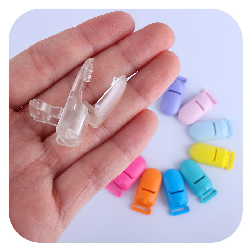 DIY joyería bebé chupete cadena pañuelo cadena accesorios suministros infantiles de plástico chupete cadena clip duckbill