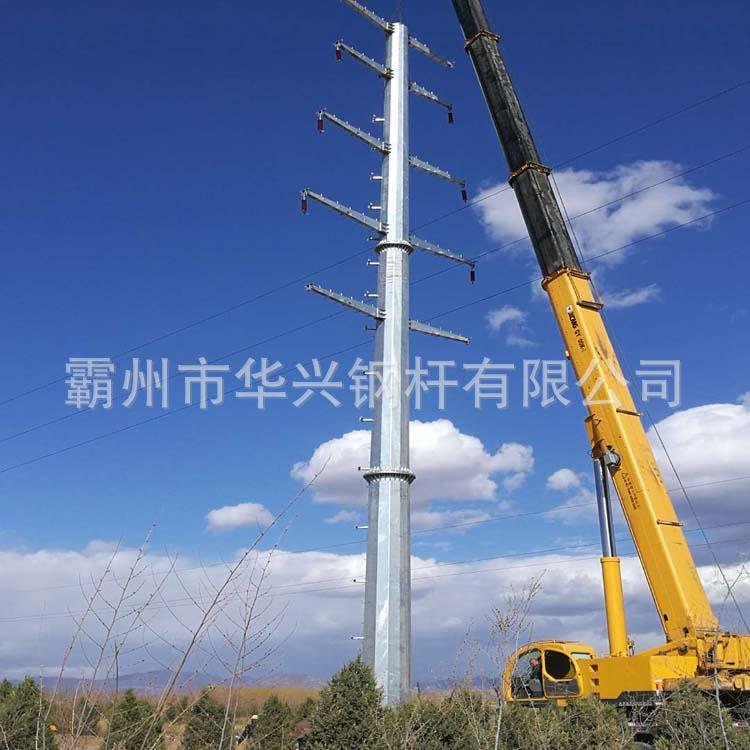 110KV电力钢杆 双回路钢制电力塔 高压钢管杆 耐张钢制电力塔批发