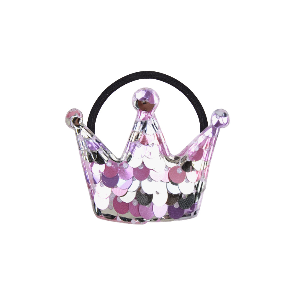 Mode Star Forme De Cœur Couronne Élastique Paillettes Attache-cheveux 1 Pièce display picture 13