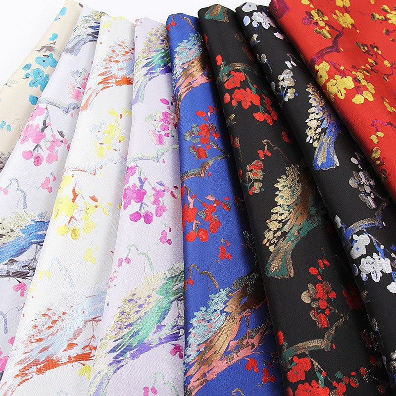 新款 大提花面料 女装汉服演出服裙装服装面料 涤纶布 现货批发