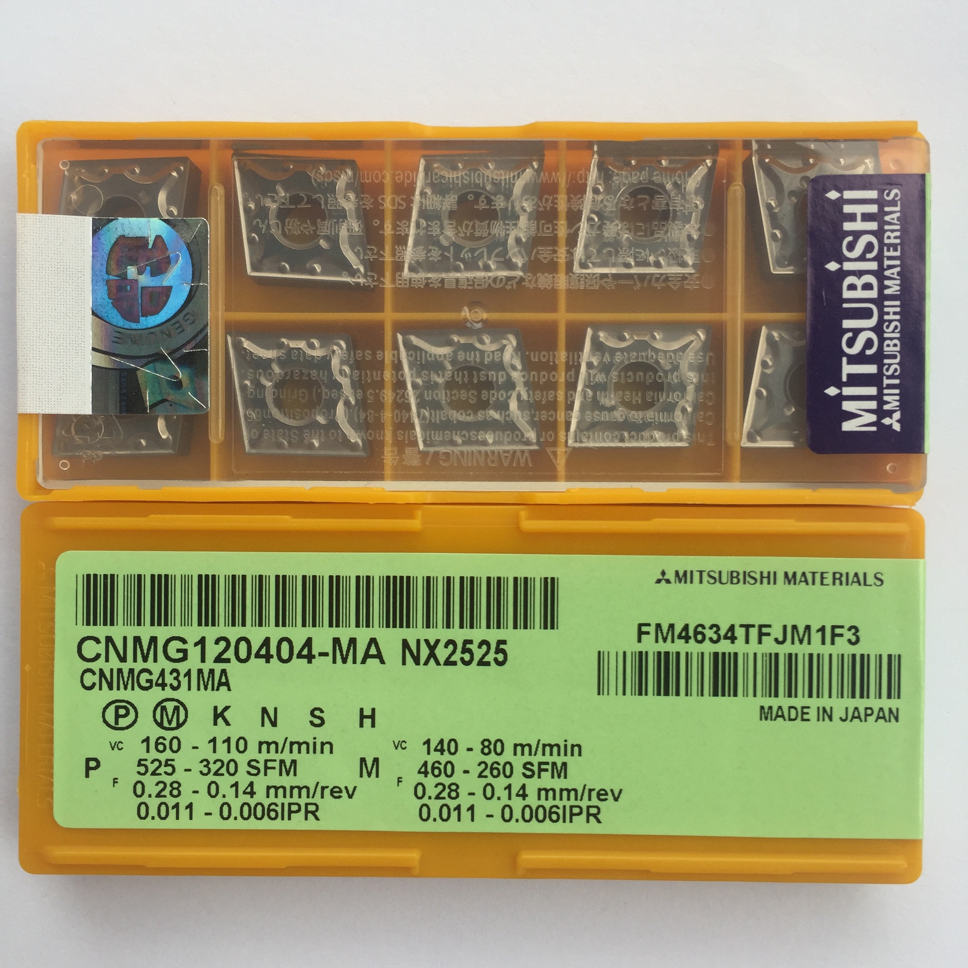 日本三菱 数控刀片CNMG120404-MA/CNMG120408-MA NX2525现货