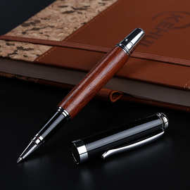 复古木制签字笔 商务会议办公礼品文具高端木头笔 文创木杆宝珠笔