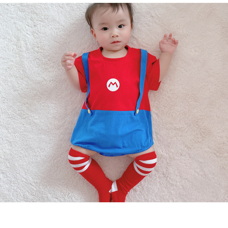 New Baby Clothes 3-6 Months Baby Cartoon Short Sleeve Thin Jumpsuit Wholesale display picture 3