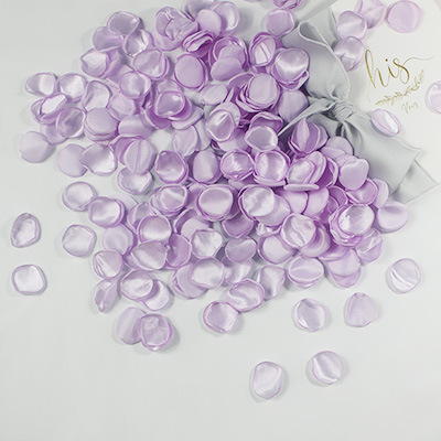 Organza de seda artificial pétalos de rosa boda luminosa crema dispersos pétalos decoración del partido DIY regalo