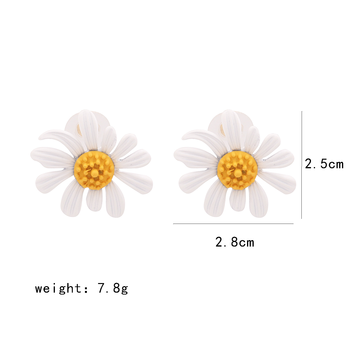 Korean New Silver Needle Spring Color Daisy Flower Earrings display picture 17