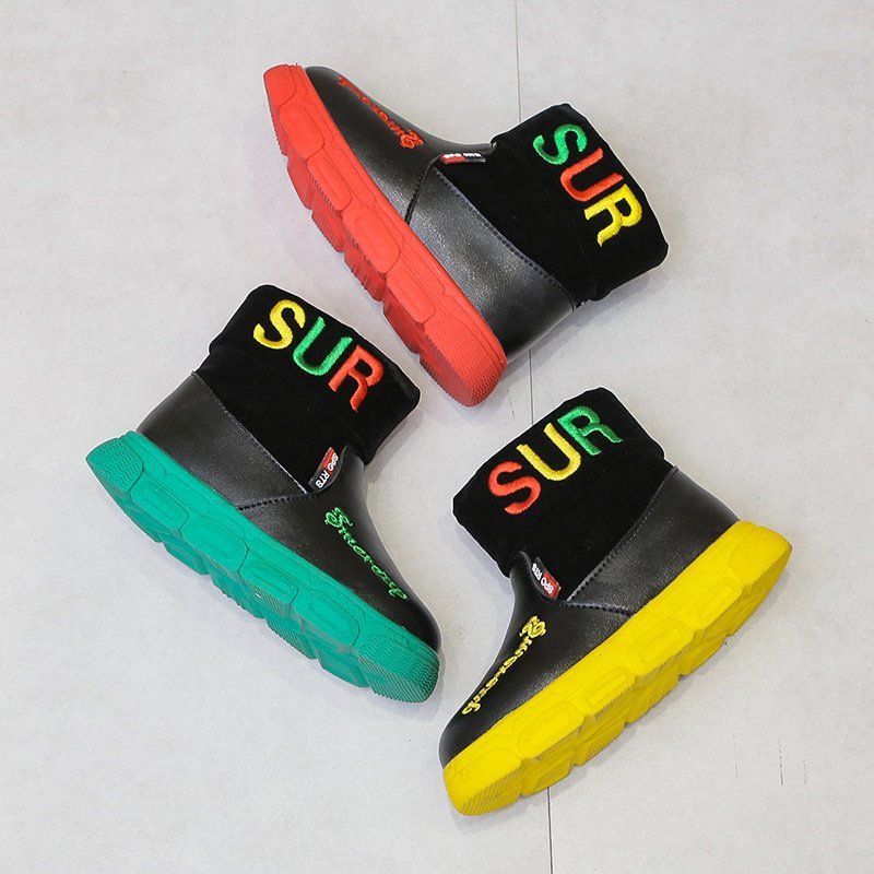 2020冬季新款儿童棉靴子女童马丁靴网红加绒雪地靴短靴英伦风皮靴|ru