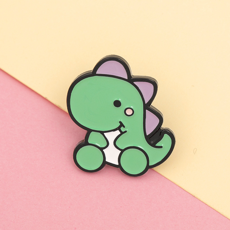 Nouvel Ensemble De Broche De Dinosaures Couleur Bonbon Mignon De Bande Dessinée display picture 16