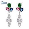 Fashionable zirconium, earrings, simple and elegant design, wholesale