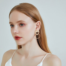 2020歐美新款925銀針耳飾批發 幾何合金皇冠耳釘小香風愛心耳環